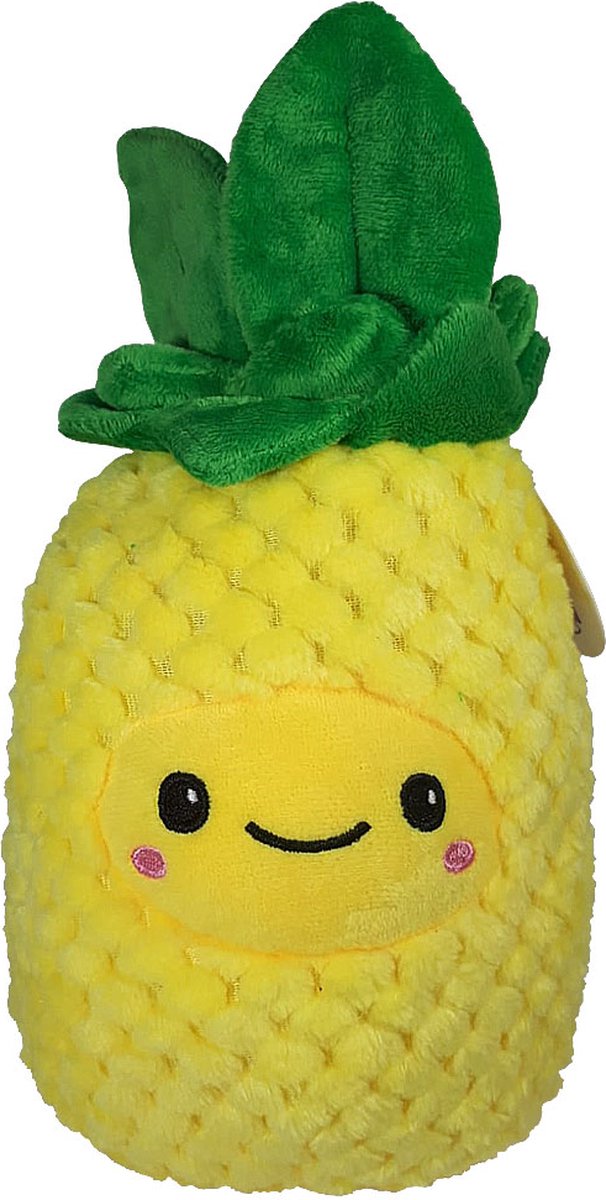 Ananas Fruit Pluche Knuffel (Geel) 26 cm | Pineapple Plush Toy | Speelgoed Knuffelpop voor kinderen jongens meisjes | Annanas avocado anannas groente